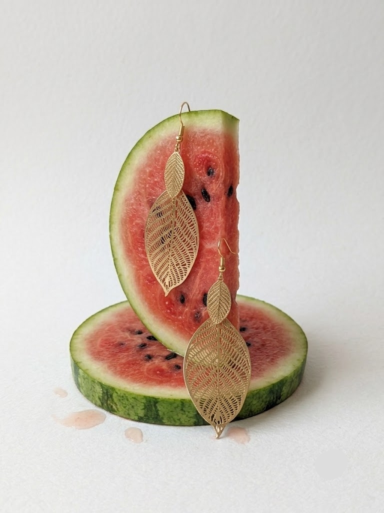 گوشواره طرح برگ